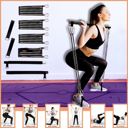 Pilates Stick & Tension Rope Set