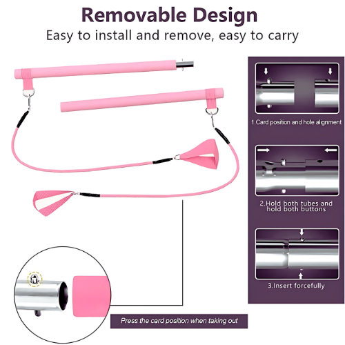 Pilates Stick & Tension Rope Set