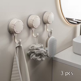 3 Strong Vacuum Suction Cup Hooks